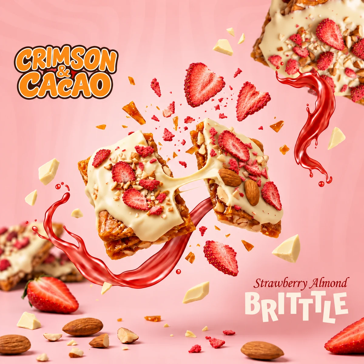 White Chocolate Strawberry Almond Crunch